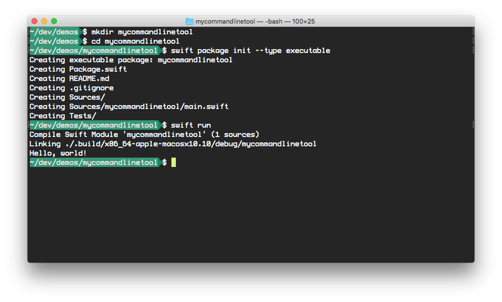 Creating command line tools for macOS and Linux with Swift Package Manager