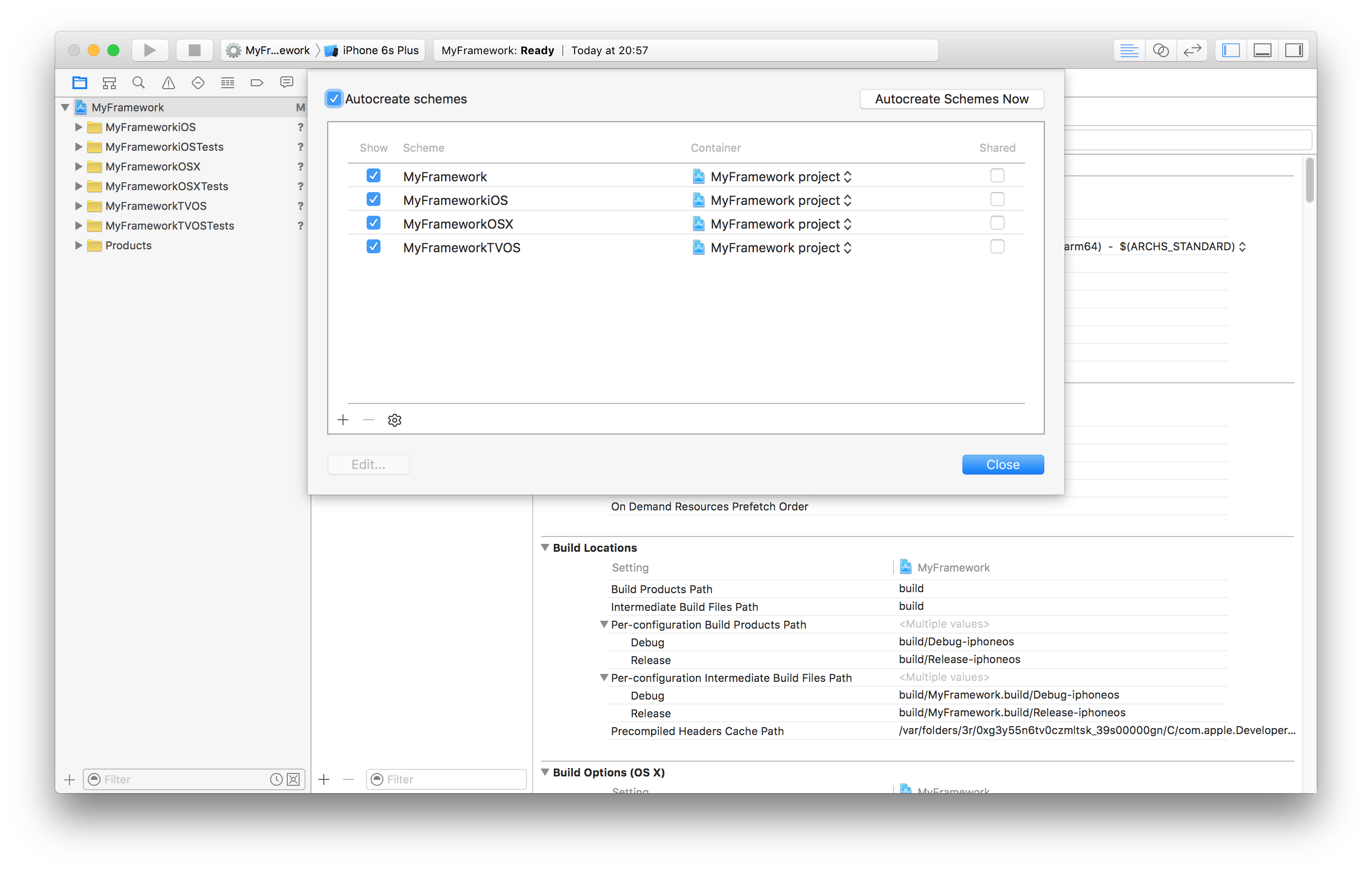 Configure Schemes