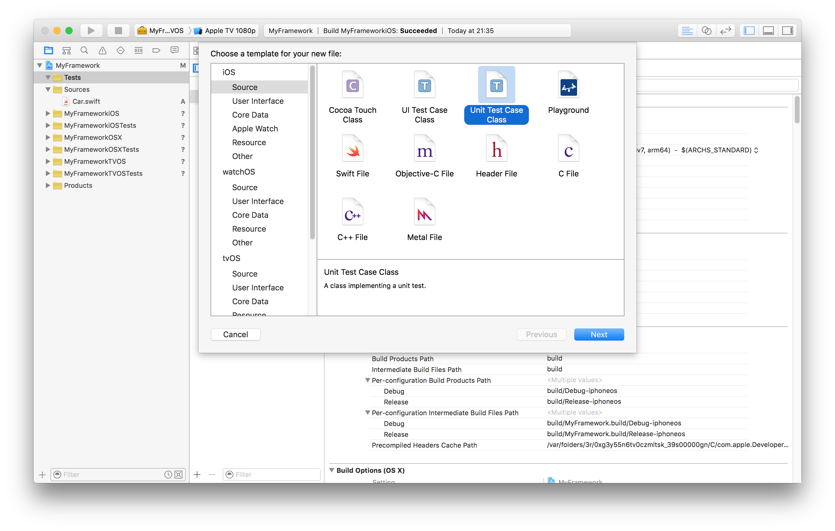 Creating a new Unit Test